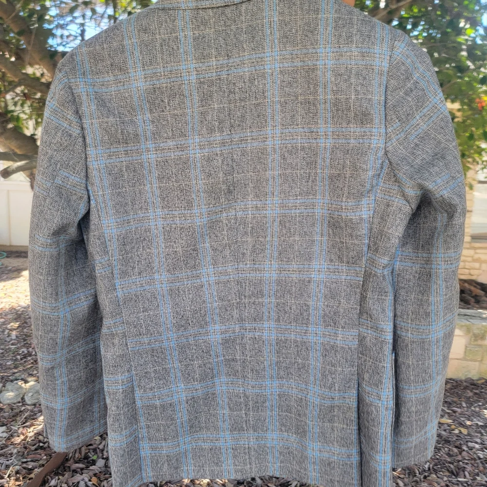 Izsaac Mizrachi Blazer Grey And Blue Size Small Like New - Picture 7 of 7